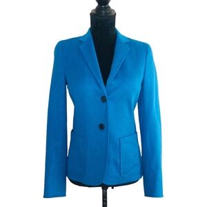 Akris Punto Wool & Angora Blend Blue Blazer